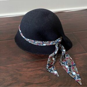 Genie by Eugenia Kim Navy blue wool cloche bucket hat from Anthropologie